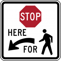 Stop For Pedestrians Sign